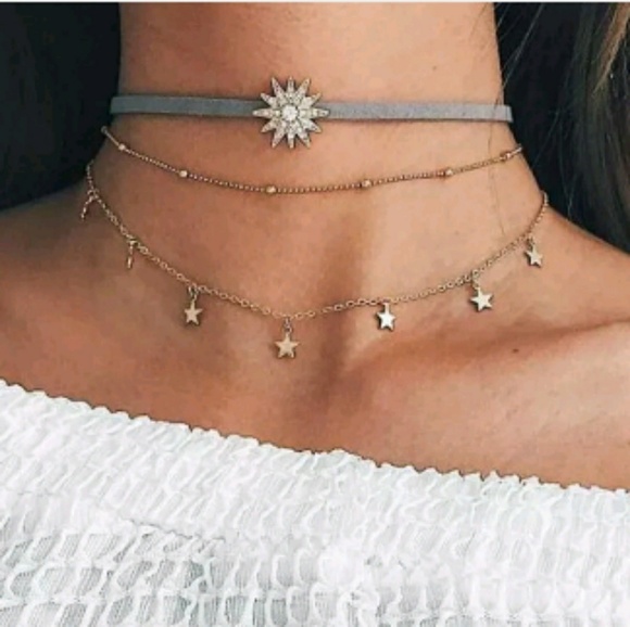 Jewelry - |1 LEFT| 🎀3/$22🎀 Star Choker Necklace Bundle